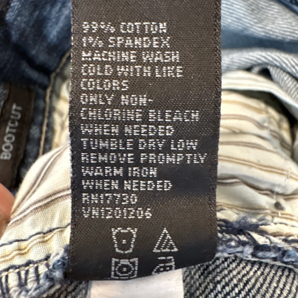 Vintage Mossimo Premium Jeans Women's Sz. 12 Blue Bootcut Cotton Blend Denim - Picture 9 of 10